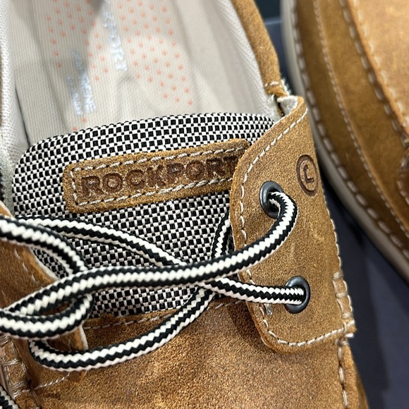 Rockport Brown Leather Boat Shoe - 10 Wide - Picture 8 of 13